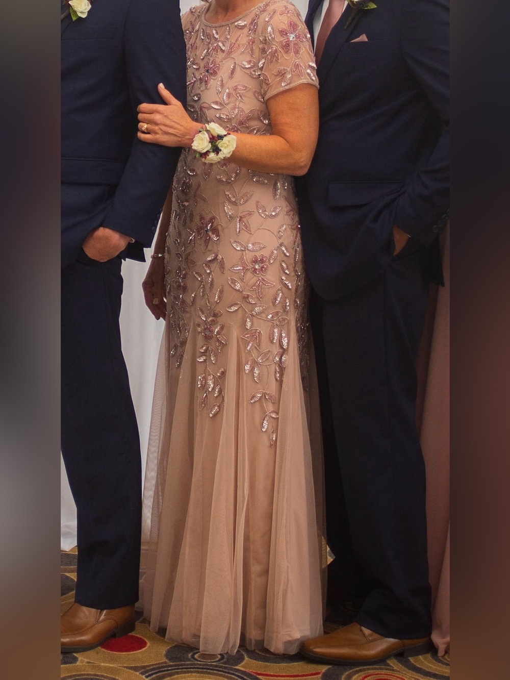 Adrianna Papell Mauve Embellished Dress - Picture 7 of 7